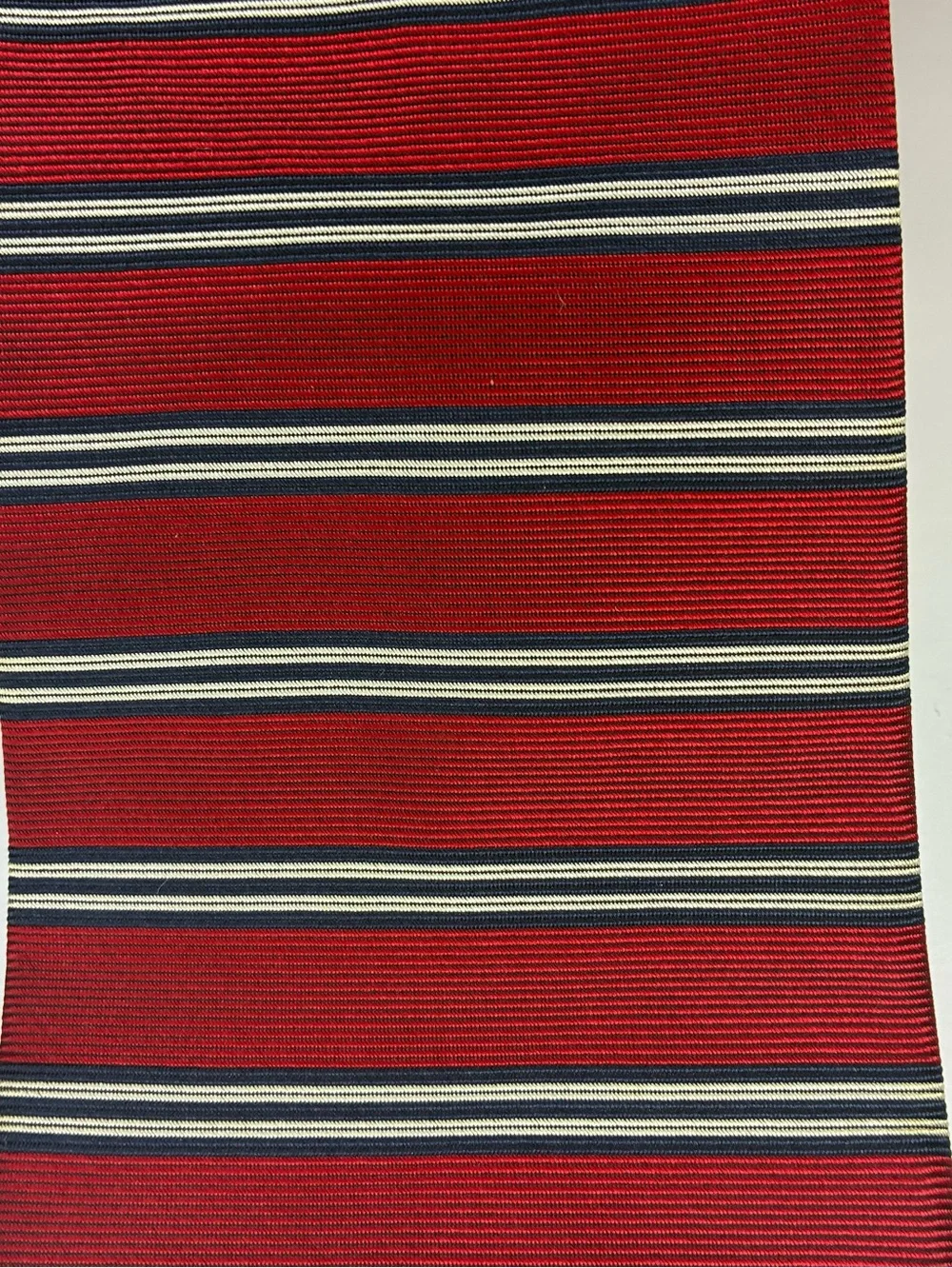 Brooks Brothers Makers Silk Tie Mens Red Navy Blue White Repp Stripe USA Made